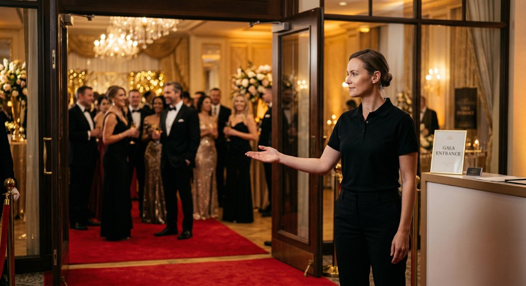 Professional event security at venue entrance in Ontario